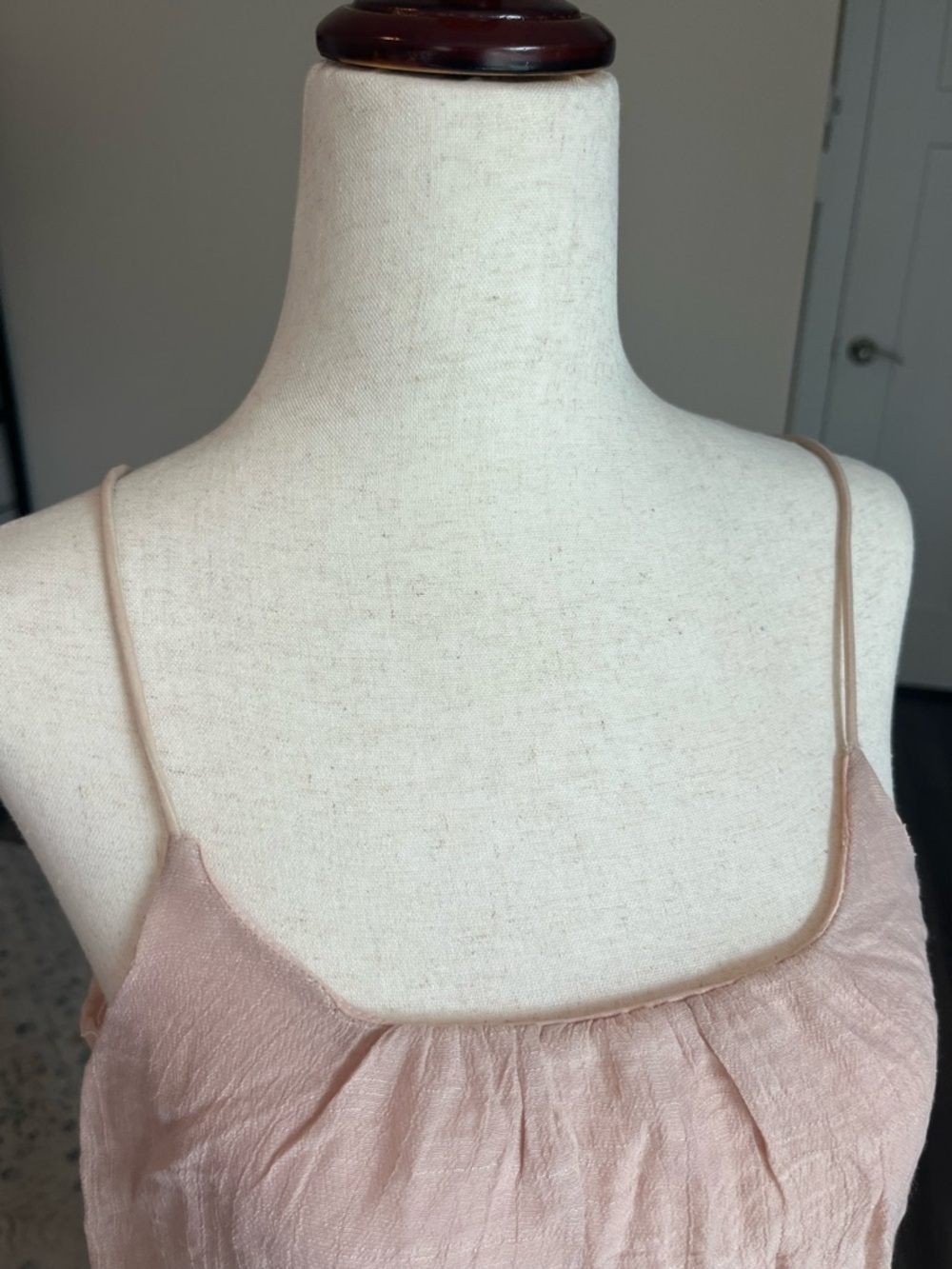 NWOT Boutique Pale Blush Feminine Summer Balletcore Women’s Dress - Picture 3 of 8